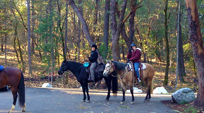 Cathedral Hills is a favorite of equestrians. These happy riders found miles of good trail close to home on a cold New Years Day. 